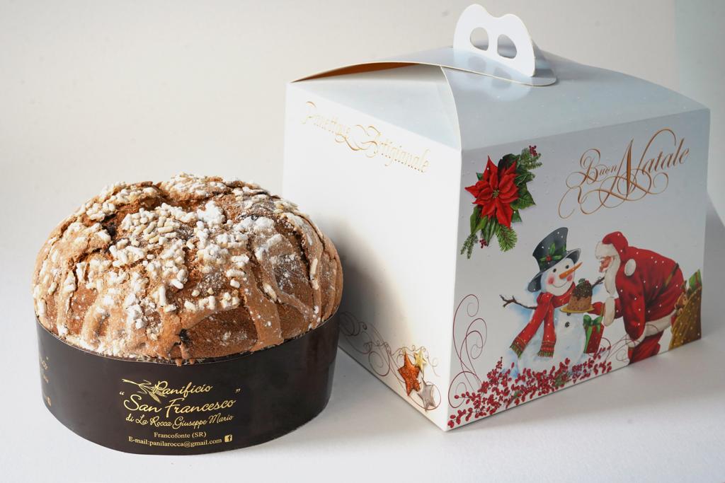 Panettone Artigianale Tradizionale con Uva Passa e Frutta Candita, 700 grammi