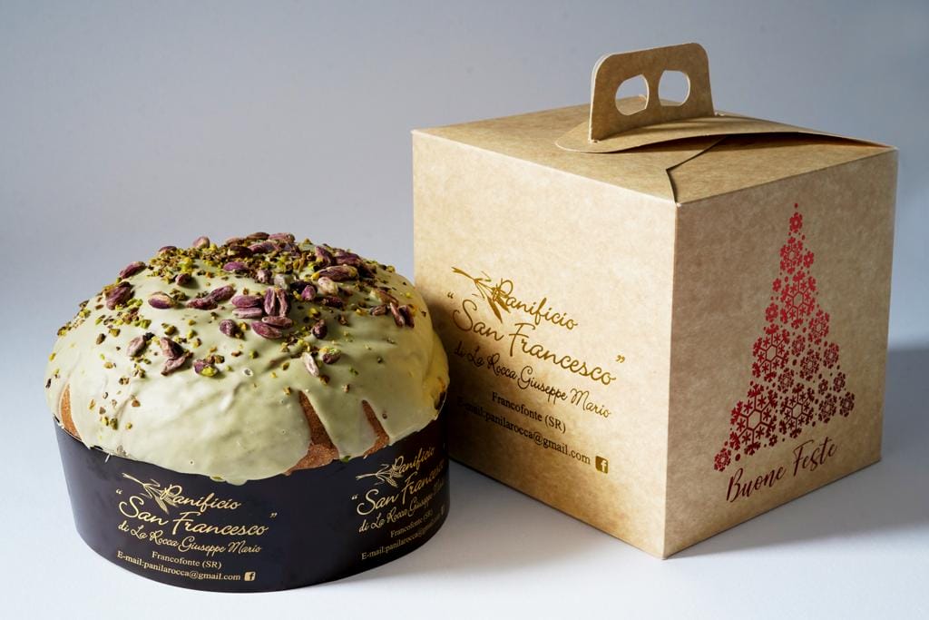 Panettone Artigianale con Crema di Pistacchio oltre 750 grammi